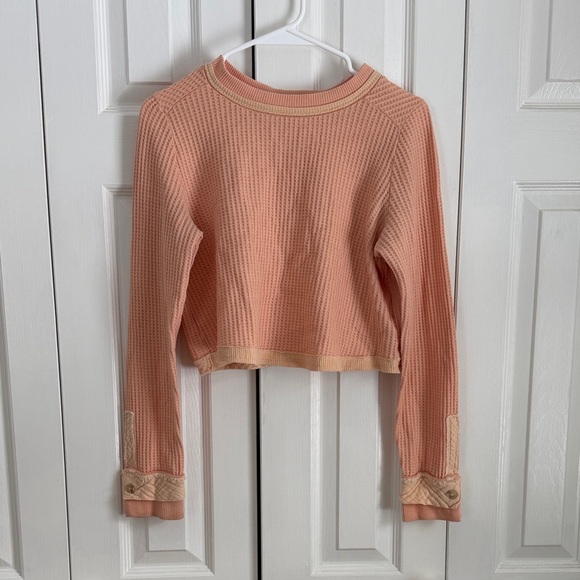 Free People Tops - Free People Movement “Too Good” Long Sleeve Layer Top – Peach | Size Small
